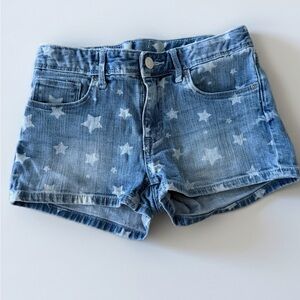 H&M Light Blue Star Print Denim Shorts